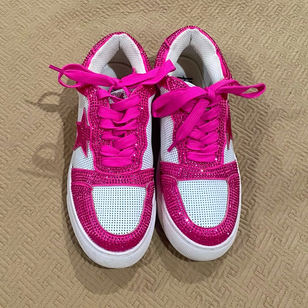 Hey Girl! Corkys Fuchsia Crystal Sneakers